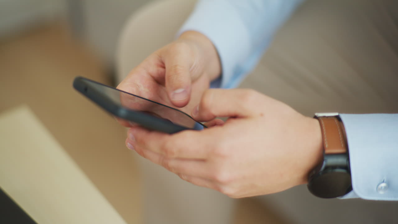 Man Shopping Online on Smartphone