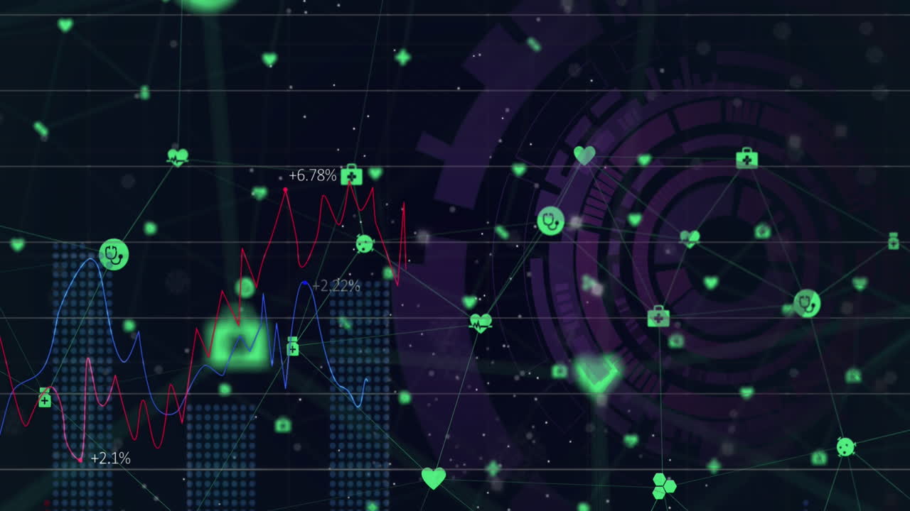 animación del procesamiento de datos financieros a través del escaneo del alcance