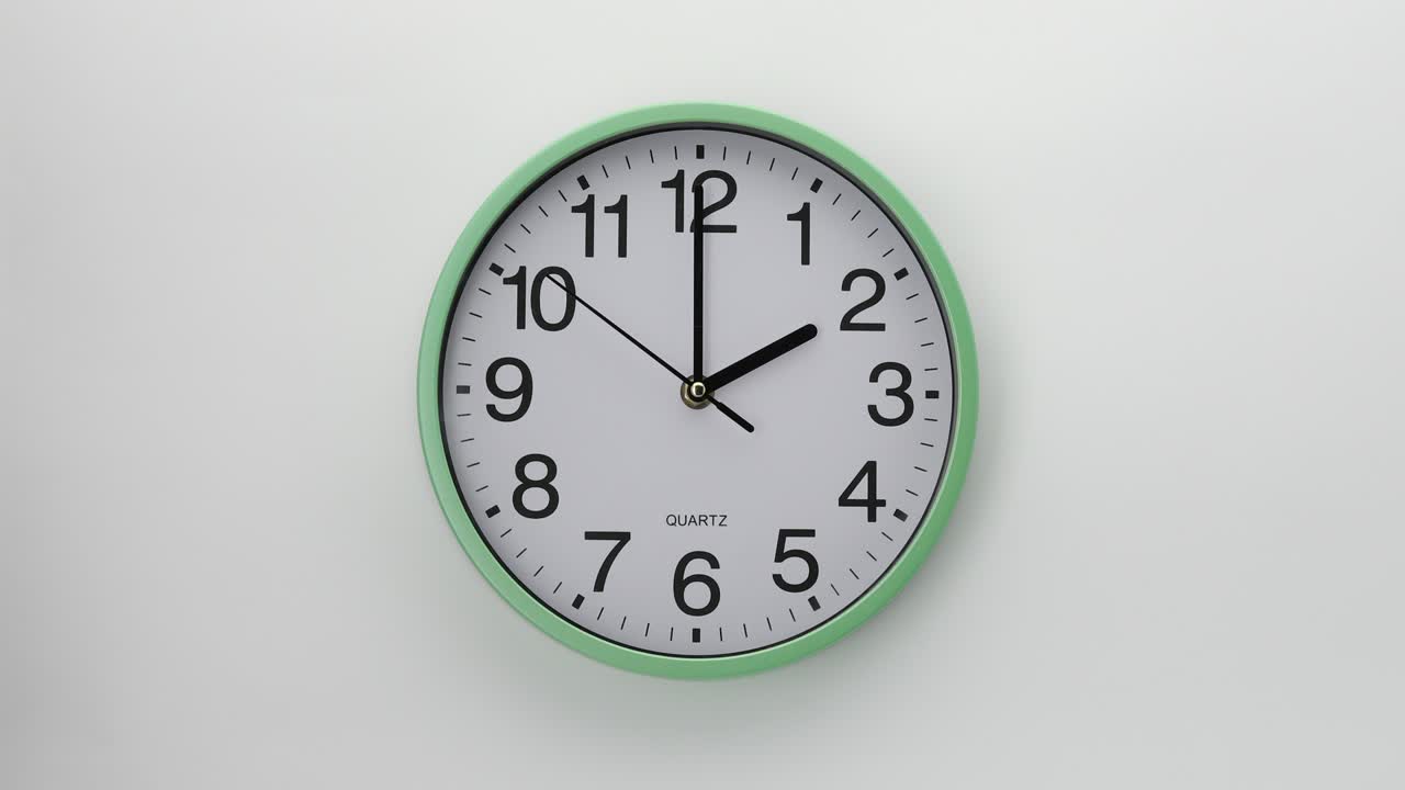 Quartz wall clock on a white background. One of the wall clock series.