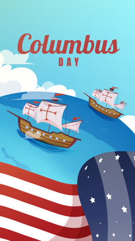 eine animation von gradient columbus day feier hintergrund