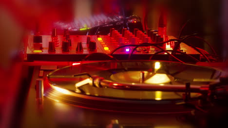 timelapse seamless loop of a dj electronic dance performance close up