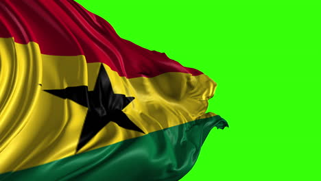 ghana flag on green screen