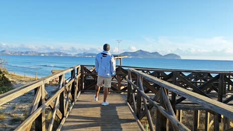 walkways of the beach called muro beach