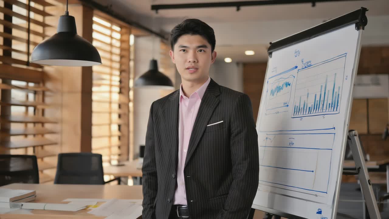 Doanh nhân thuyết trình trong văn phòng
