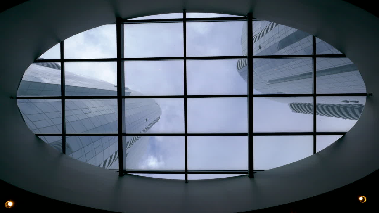 Skylight View of City Buildings