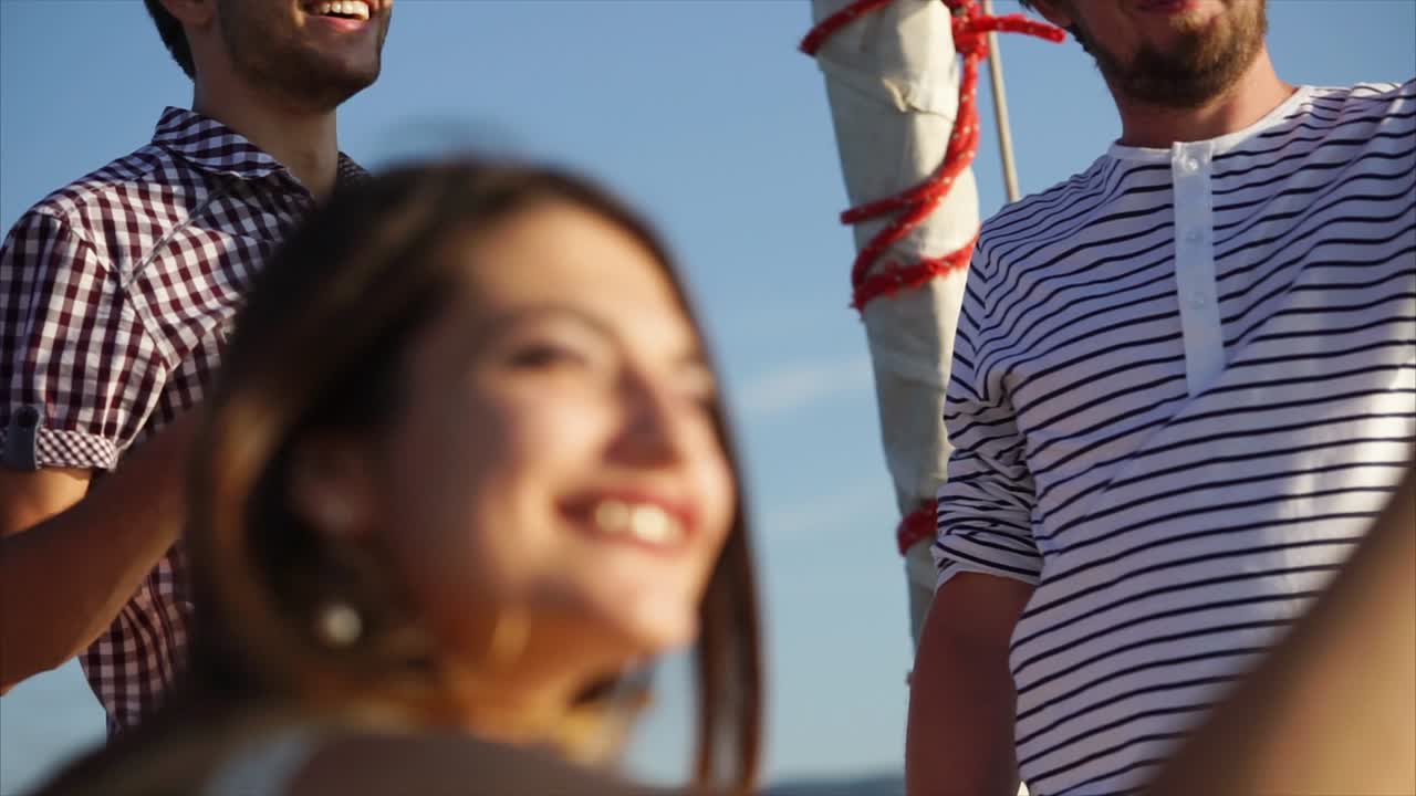 Friends Toasting Champagne on a Yacht