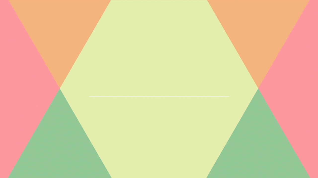 움직이는 두 개의 삼각형이 분홍색 배경에 서로 녹고 있습니다.