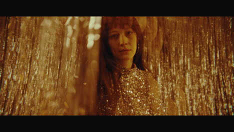 golden disco portrait