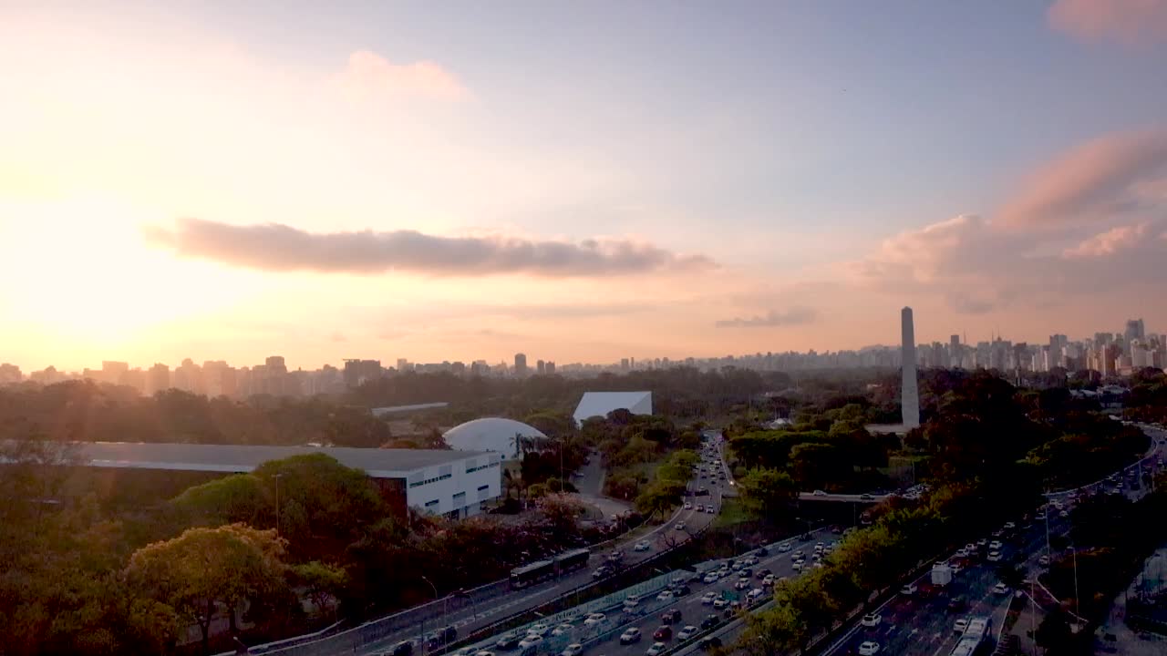 Obelisk and Mausoleum Monument to the Constitutionalist Soldier of 32, Sao Paulo City, flat plane