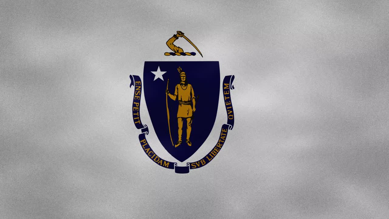 massachusetts denso tejido de la bandera ondula, bucle de fondo
