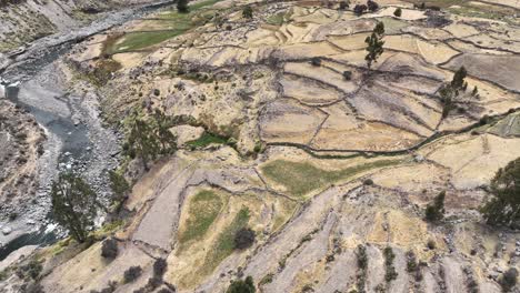 Aerial-birdeye-shot-of-beautiful-nature-in-peru