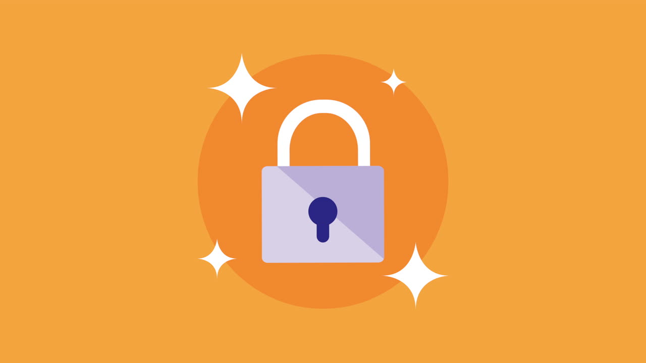 animación de la tecnología de seguridad cibernética