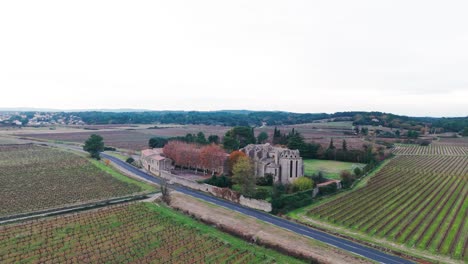 aerial view of seamless integration between historical architecture and nature