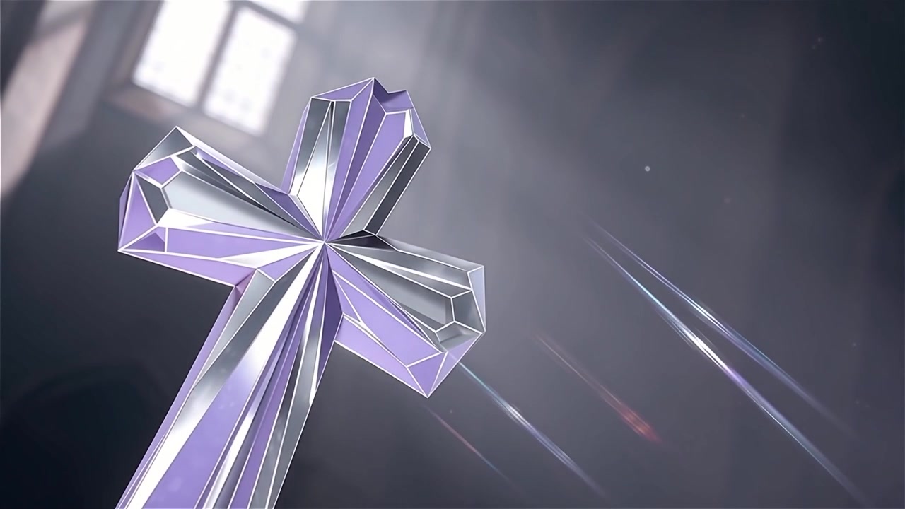 Christian Cross Heavenly Light Worship Background