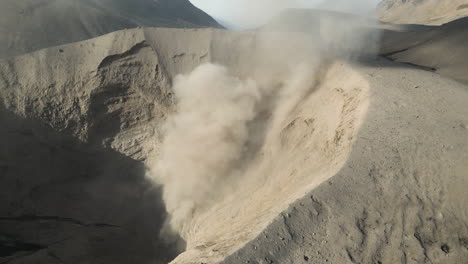 Smoking-volcano-on-the-Kuril-Islands,-Russia