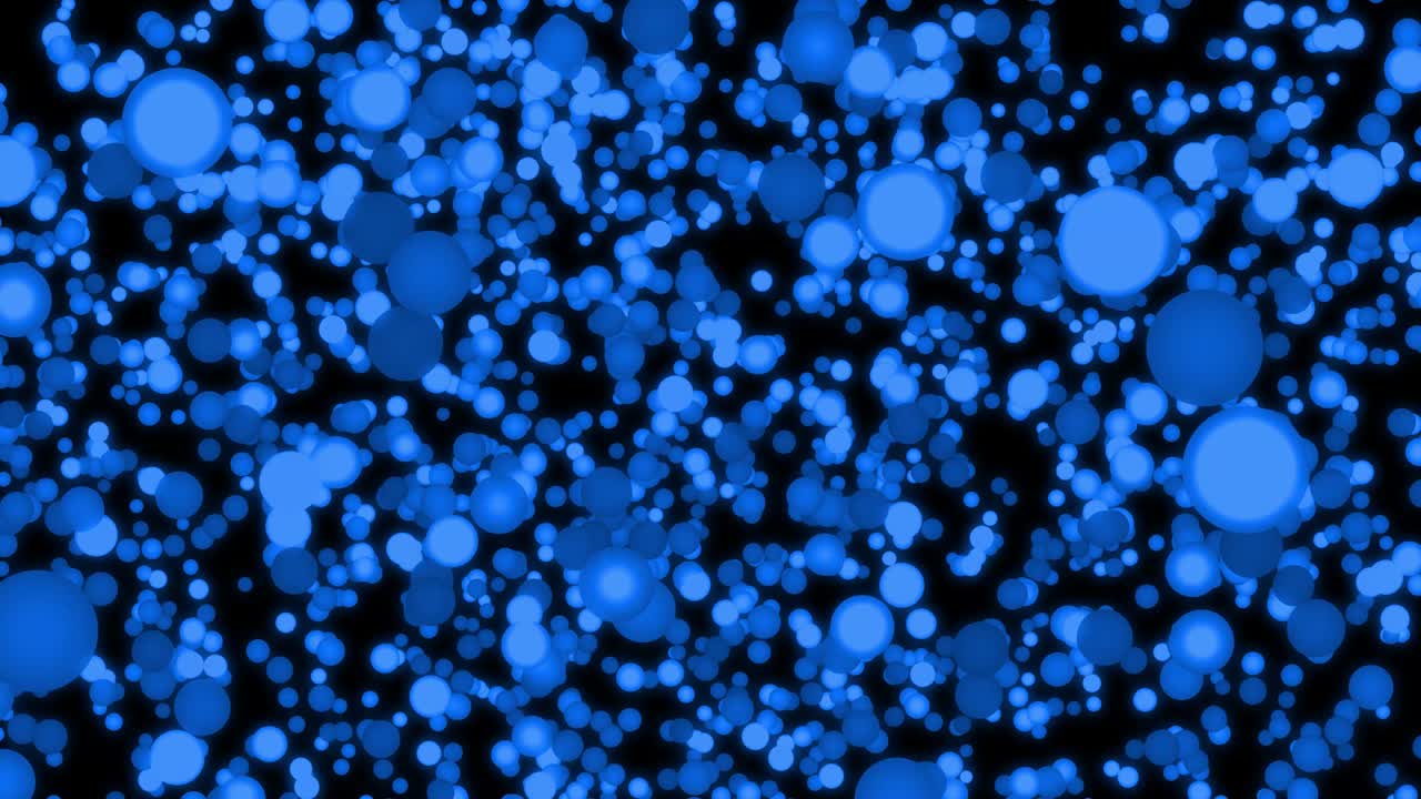 중간 크기의 점 공이 움직이는 애니메이션 모션 그래픽