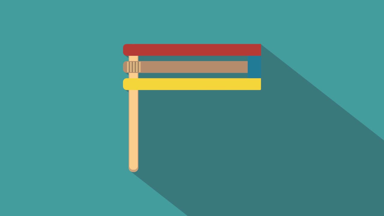 Purim holiday gragger flat design animation icon