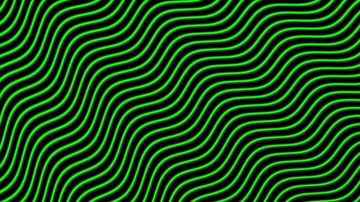 Wavy colorful dash line motion background. Abstract colorful neon glowing geometric dash line.