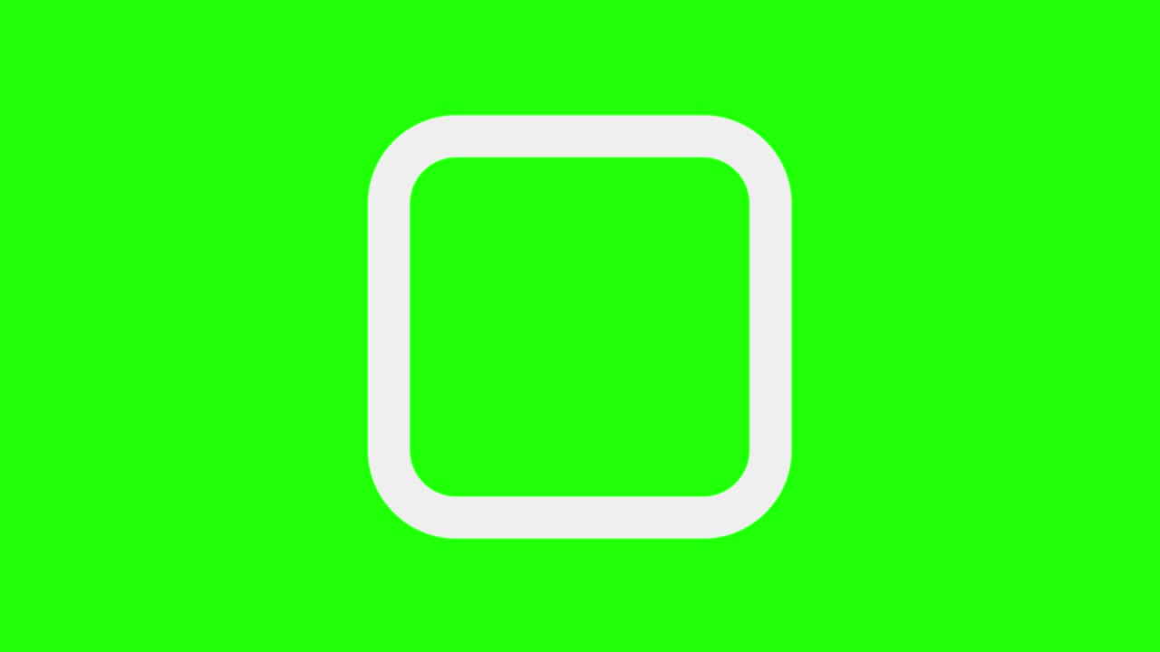 Checkbox check mark tick icon computer on green screen. Yes, approved, correct sign symbol animation