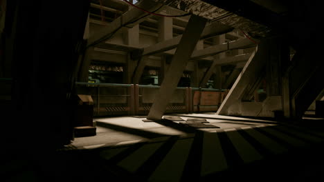 futuristic industrial interior