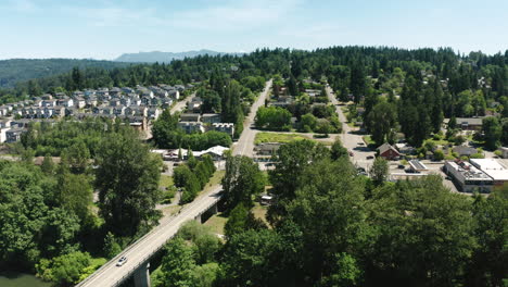 drone view of duvall in washington