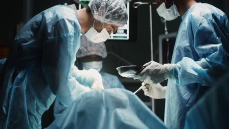 surgical procedure in operating room