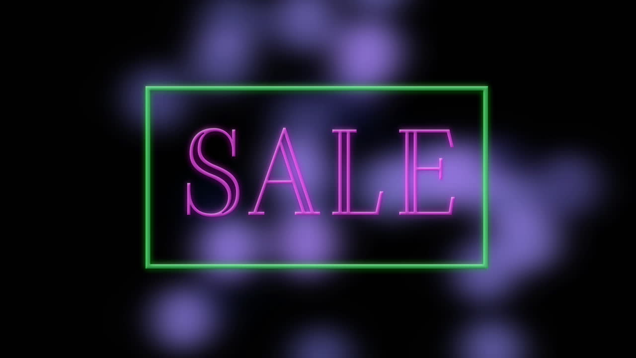 프레임 4k에서 반 ⁇ 이는 판매 텍스트의 애니메이션