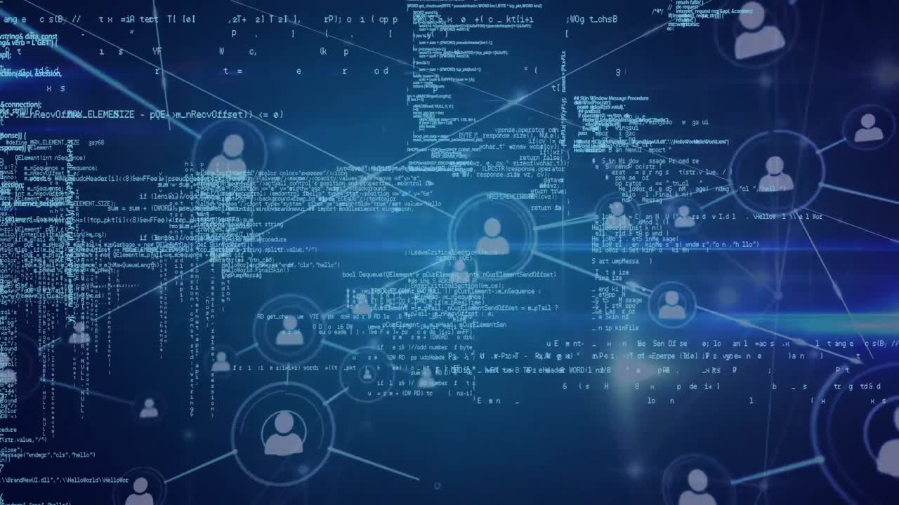 red de conexiones y procesamiento de datos