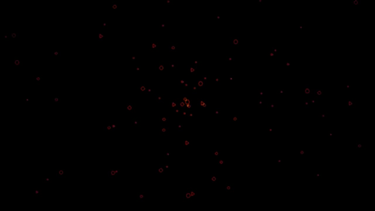 Abstract Motion Background with Floating Geometric Shapes and Particles