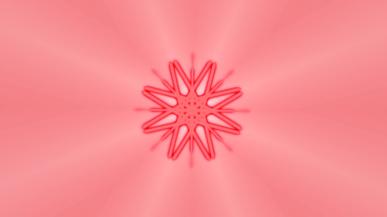 patrón de caleidoscopio de coral de estrella de copo de nieve