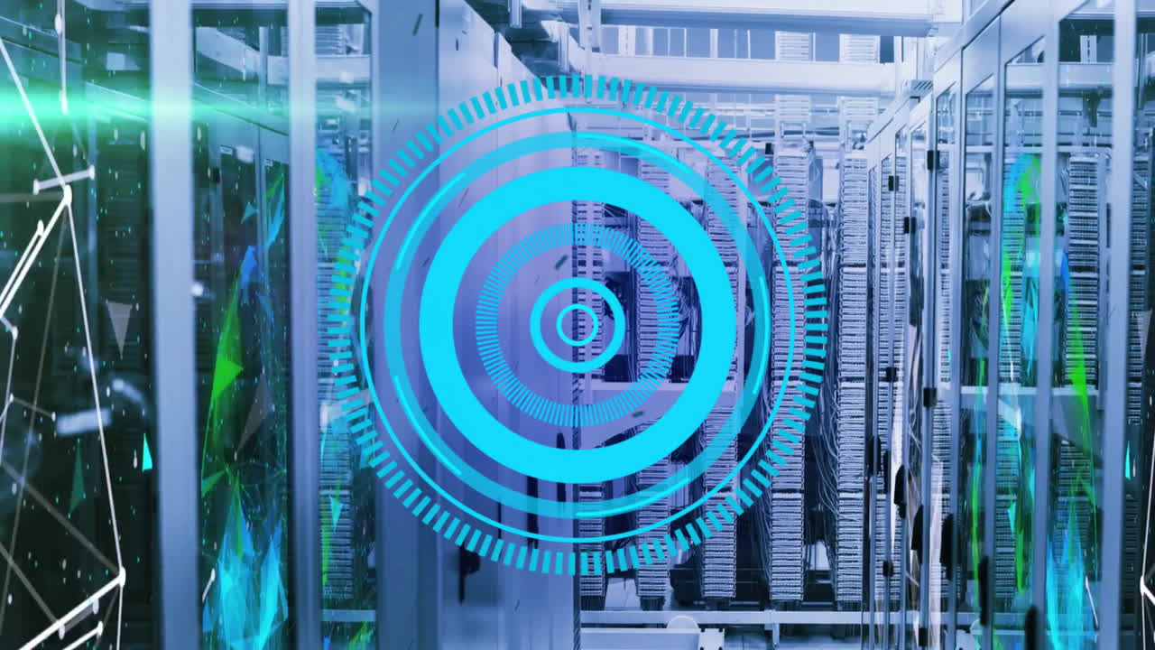Animation of scope with data processing over computer servers