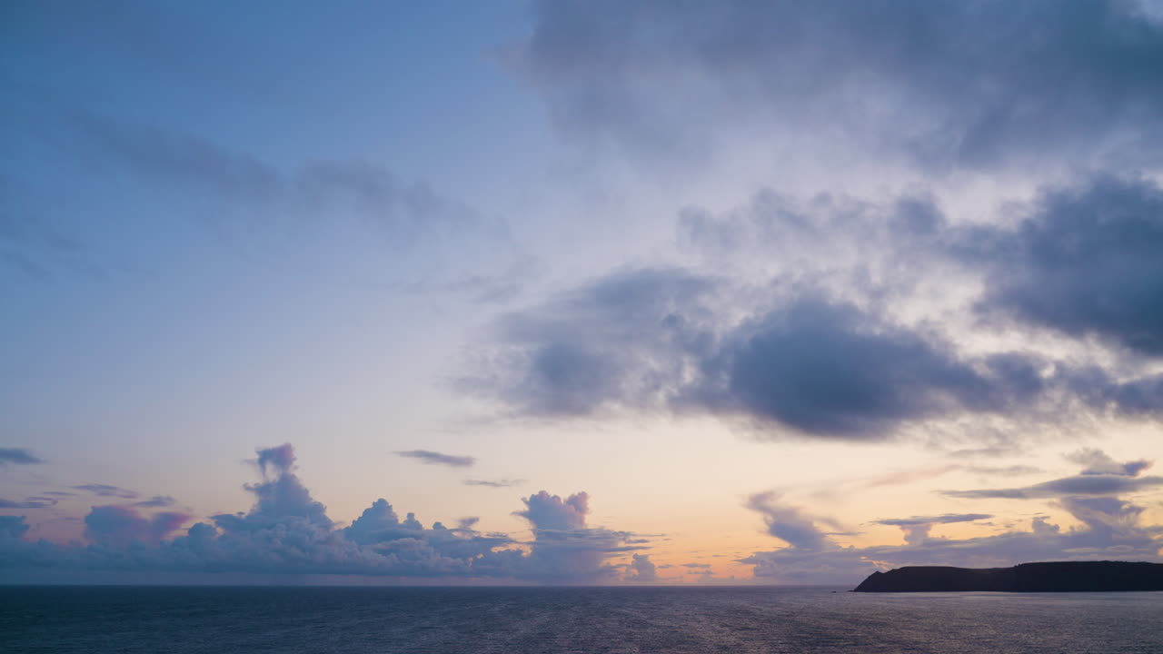 Sunset over the Ocean with Dramatic Cloudscape