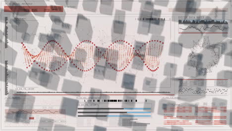 Data-analysis-and-system-data-rates-animation-over-abstract-cityscape-background