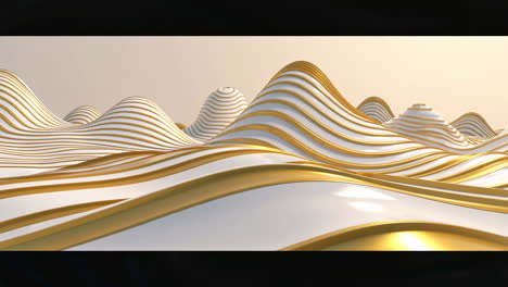 abstract golden waves