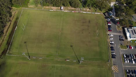 rugby field at the bond university in the city of gold coast in australia