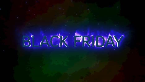 Animation-Von-Black-Friday-Text-In-Brennenden-Flammen-Auf-Dunklem-Hintergrund