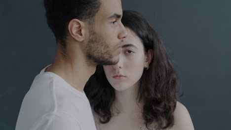 close-up portrait of a couple