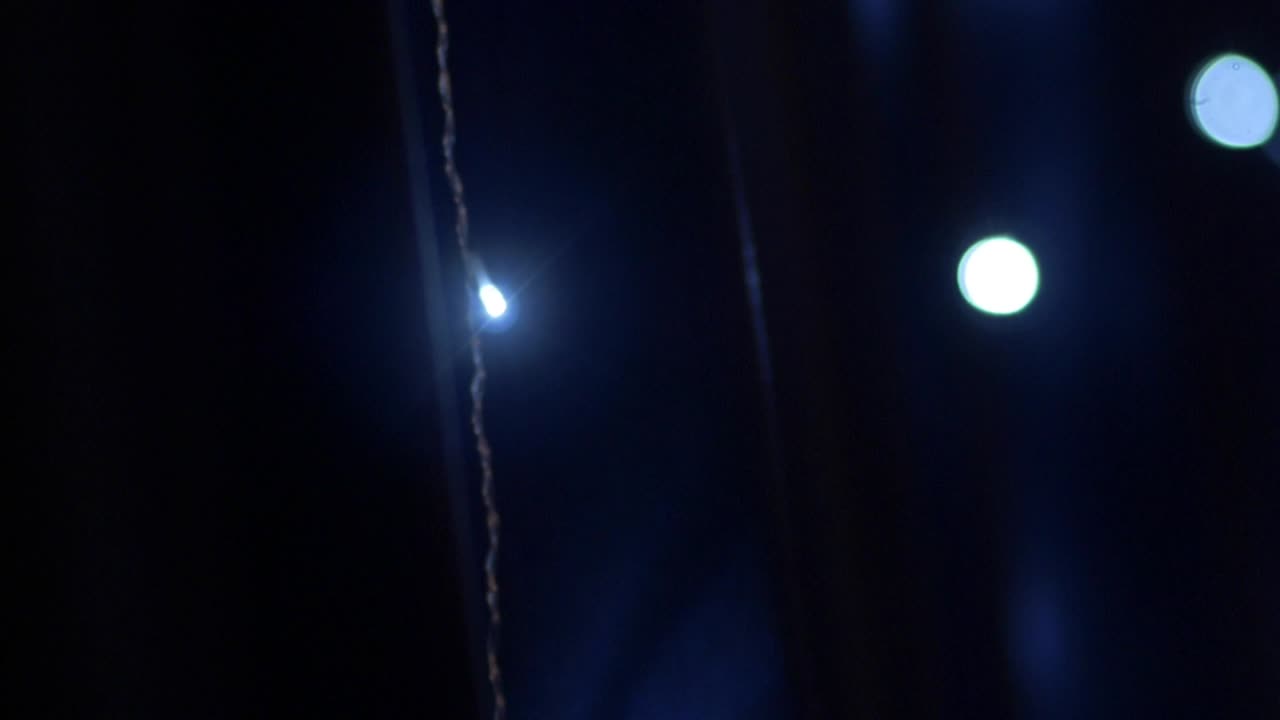 파란색 보케 조명 배경