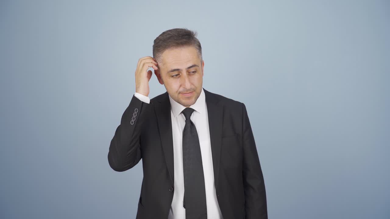 un hombre de negocios cuidadoso.