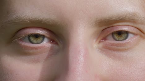 big closeup of young woman beautiful eyes