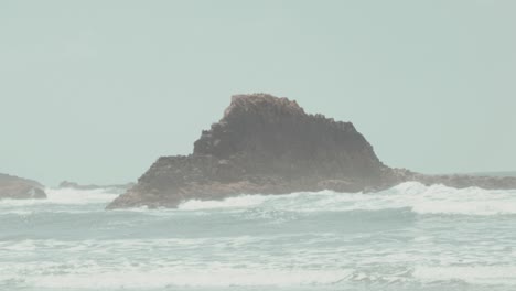 windy and wispy coastal rock