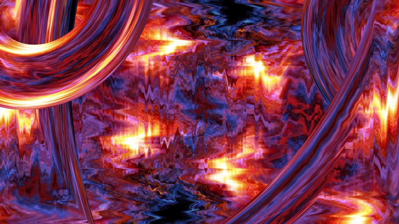 grunge colorido fondo de movimiento tecnológico abstracto con formas geométricas complejas. 4k 3d bucle sin costuras. abstracto hipnótico ciencia ficción energía energía acuarela movimiento animación fondo creativo.