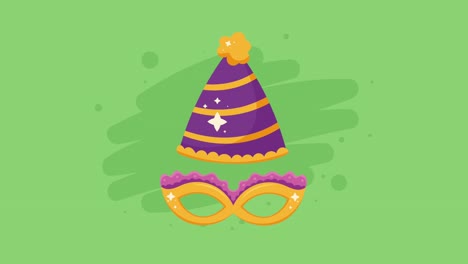 party hat and mask