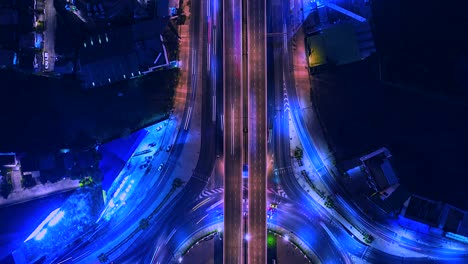 4k,time lapse the road in circle and expressway, motorway and highway and intersection