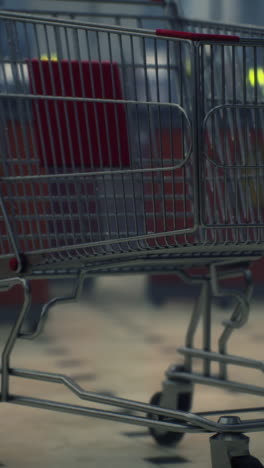 carrito de compras vacío en un supermercado
