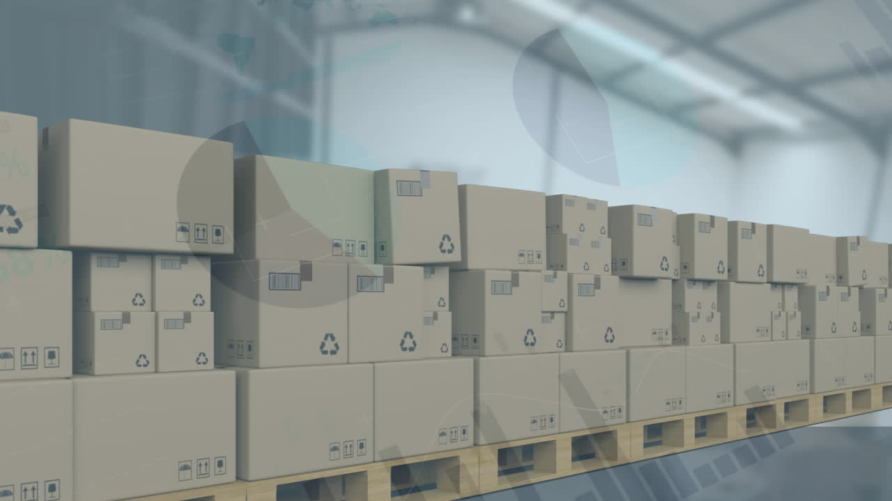 창고에 대한 컨베이어 벨트에 있는 여러 배달 상자에 대한 통계 데이터 처리