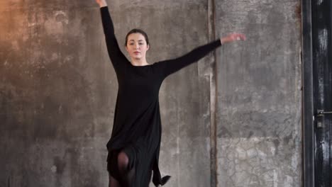 ballet dancer in black dress