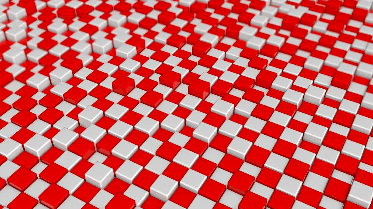 fondo abstracto con bloques de cuadrados rojos y blancos
