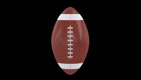 american football ball 360 rotation loop