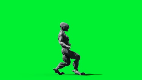 animación de monstruos aterradores. físico, movimiento, desenfoque. animación realista en 4k. pantalla verde